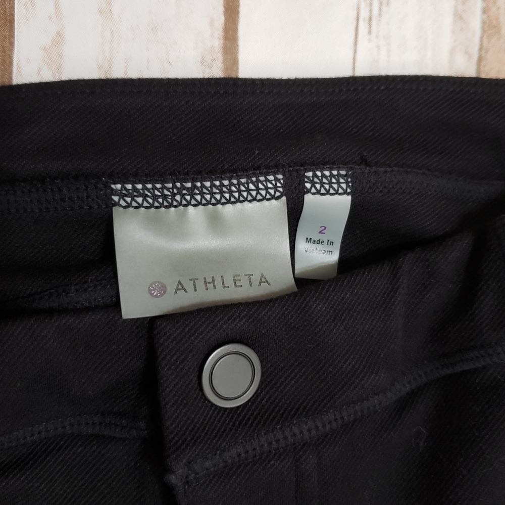 Athleta • Black Trailsetter Ponte Moto Stretch Pant size 2 - Picture 6 of 8